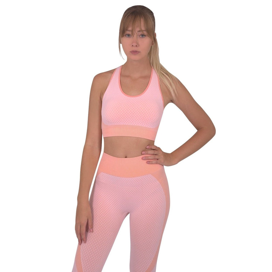 Trois Seamless Sports Bra - Pink Image 1