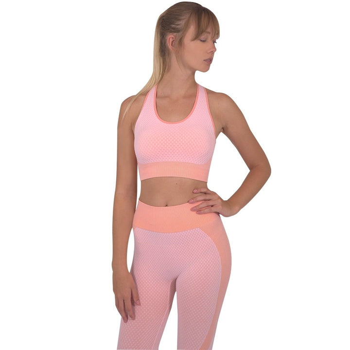 Trois Seamless Sports Bra - Pink Image 2