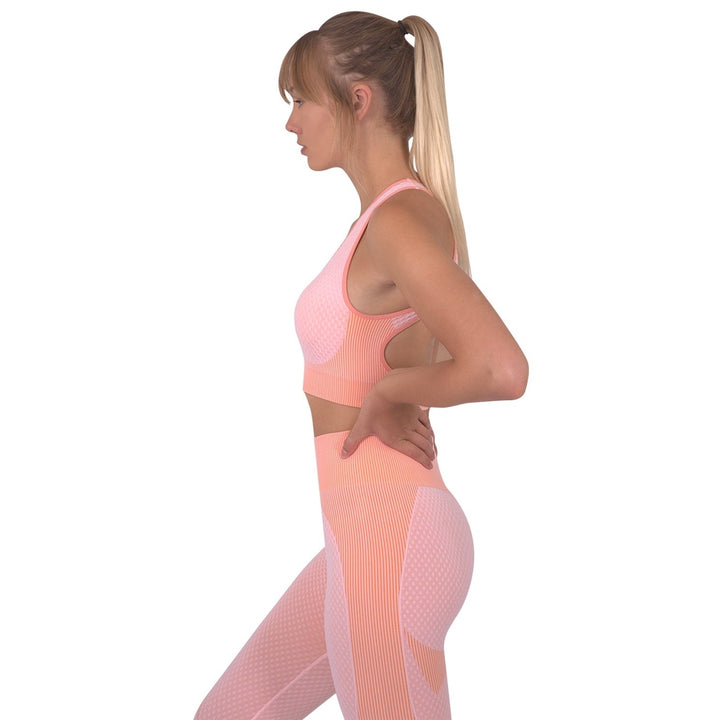 Trois Seamless Sports Bra - Pink Image 3