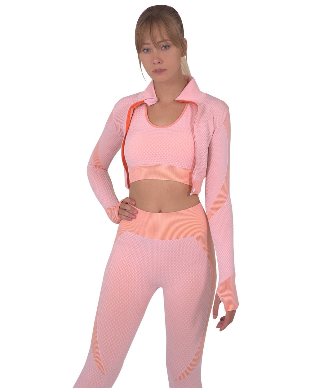 Trois Seamless Sports Jacket - Pink Image 2