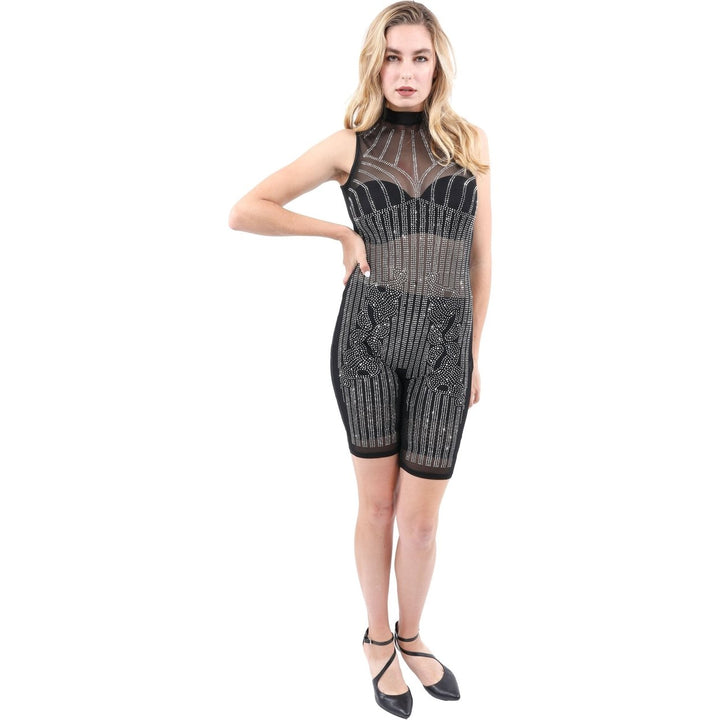 Trudy Stud Detail Mesh Romper Image 2