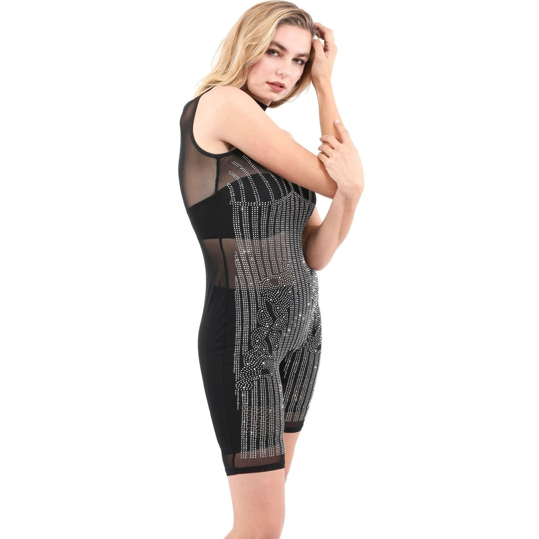 Trudy Stud Detail Mesh Romper Image 3