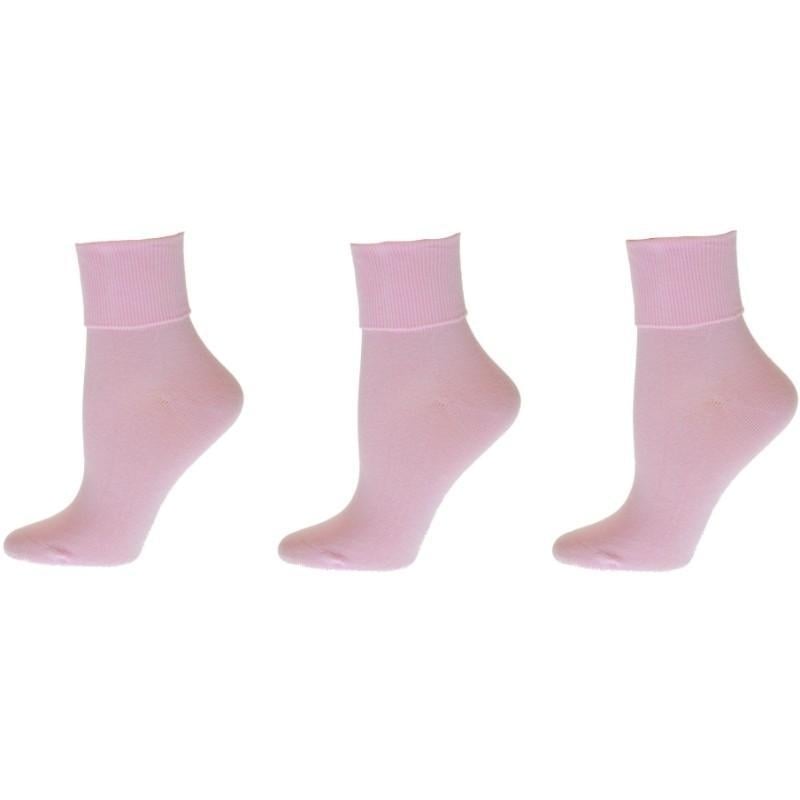 Turn Cuff Organic Cotton Seamless Toe 3 pair Pack No Toe Seam Socks Image 1