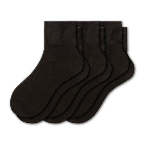 Turn Cuff Organic Cotton Seamless Toe 3 pair Pack No Toe Seam Socks Image 8