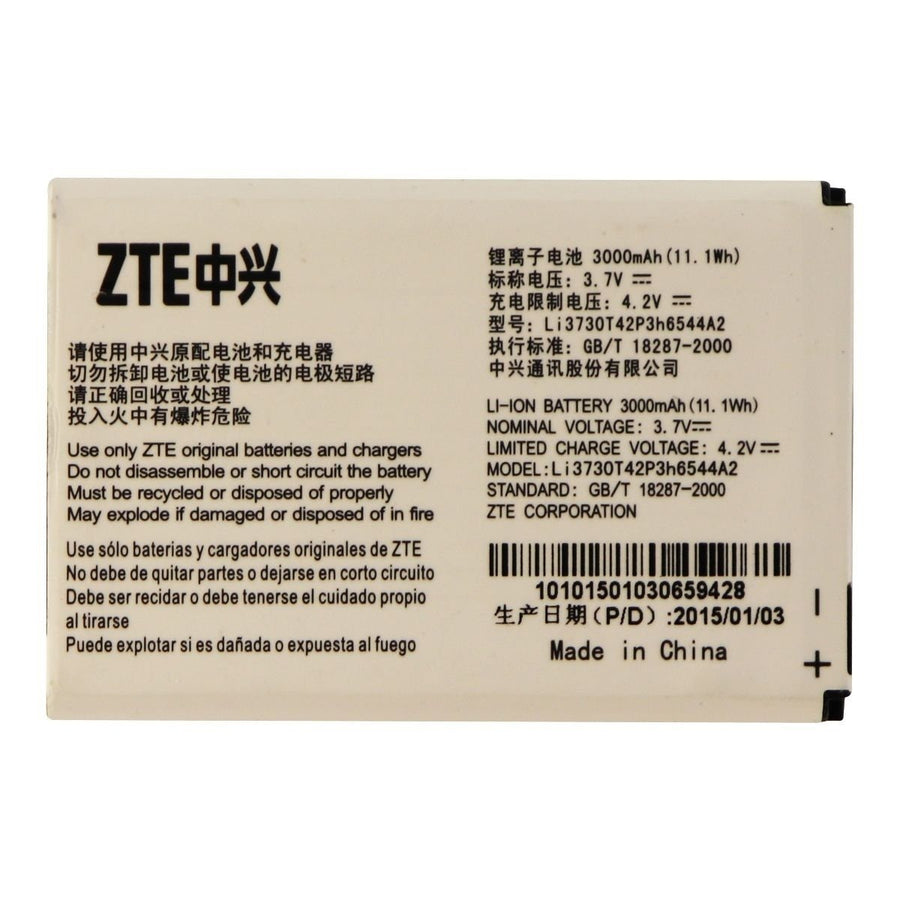 ZTE Rechargeable 3,000mAh (Li3730T42P3h6544A2) 3.7V Battery for MF96 / Sonic 2.0 Image 1