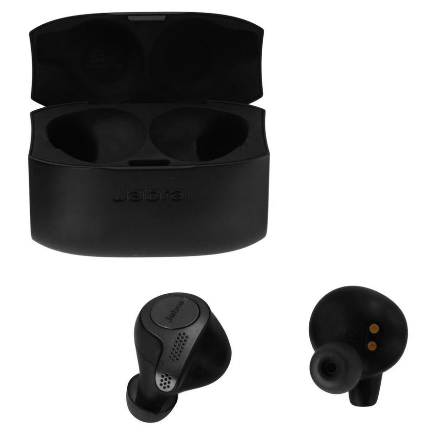 Jabra Elite 65t Wireless Earbuds w/ Charging Case  Titanium Black Image 1