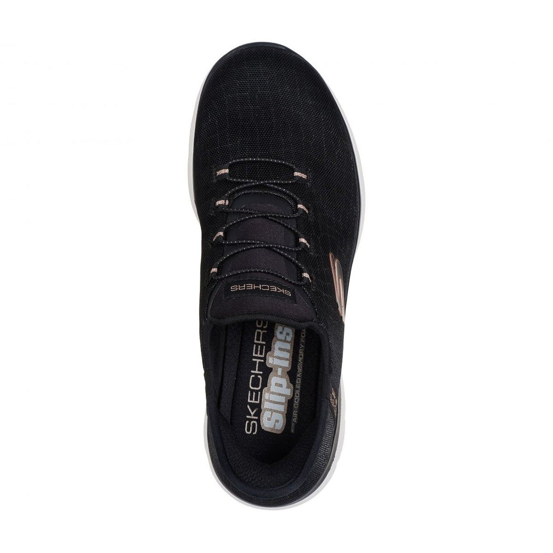 Skechers Womens Slip-ins: Summits - Classy Night Sneaker Black/Rose Gold - 150128-BKRG BLACK / ROSE GOLD Image 3