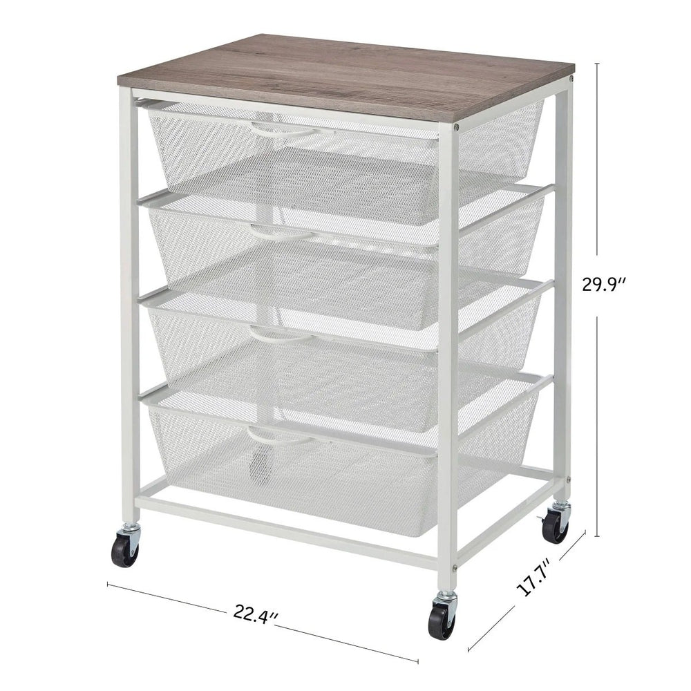 Edifice 4 Drawer Rolling Cart Image 2