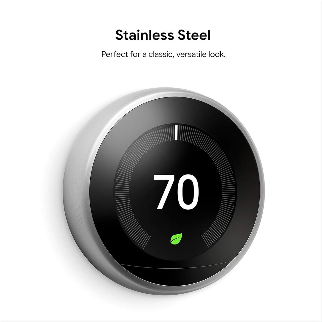 Google Nest Learning Thermostat (3rd gen) Stainless Steel Image 2