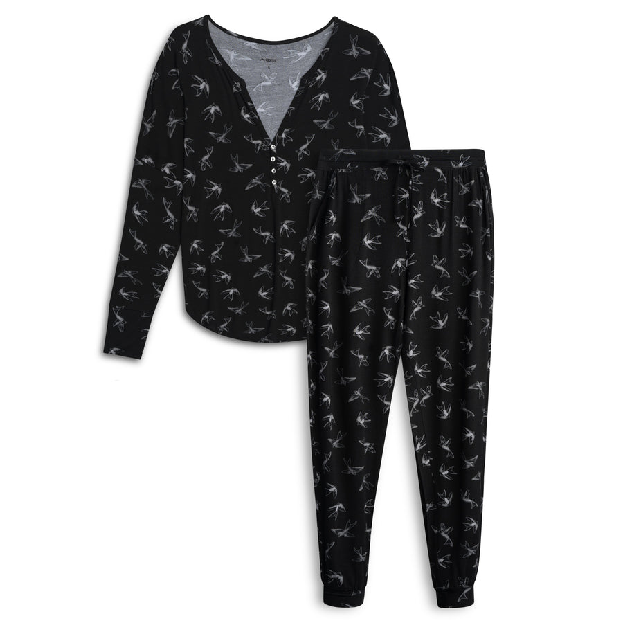 AQS Womens Pajamas - Blackbirds Image 1