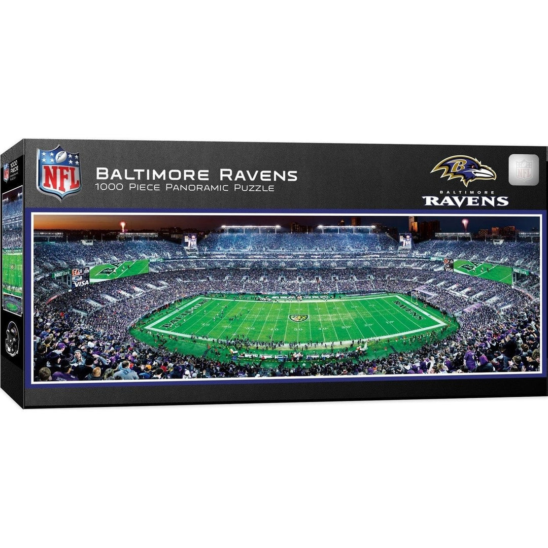 Baltimore Ravens 1000 Piece Panoramic Jigsaw Puzzle 13x39 Eco-Friendly Image 1