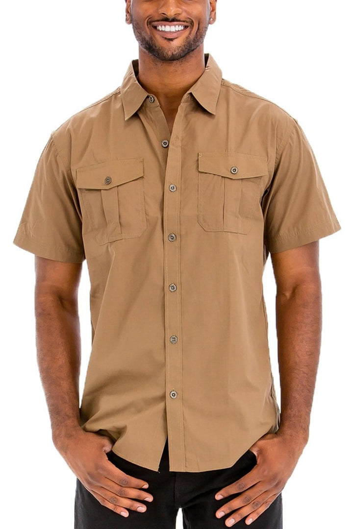 TWO POCKET BUTTON DOWN SHIRT (TIMBER) Image 1