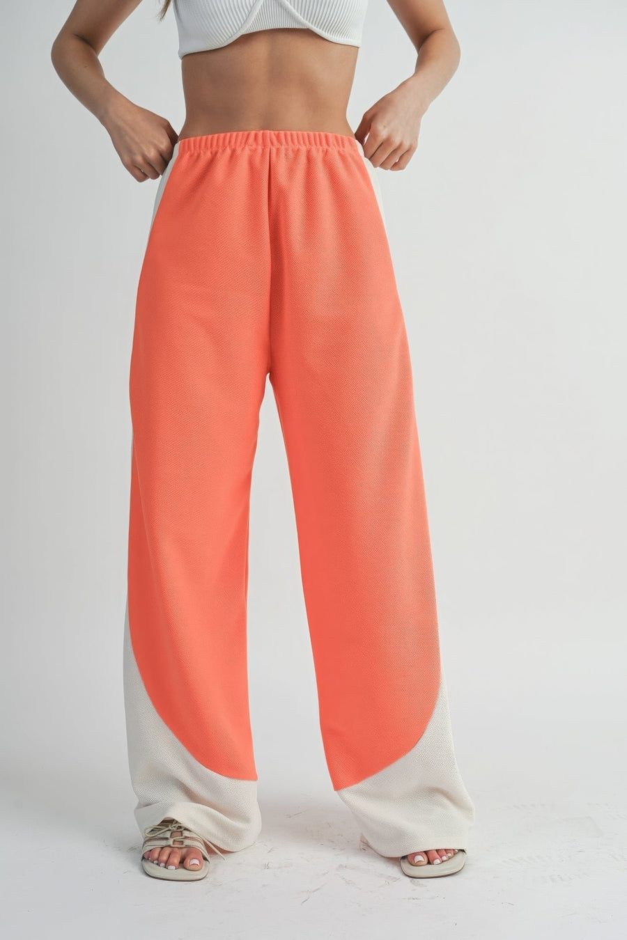 Two Toned Wide Leg Pants Image 1