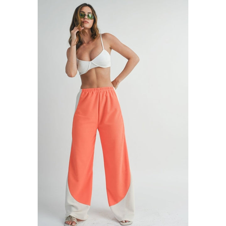 Two Toned Wide Leg Pants Image 2