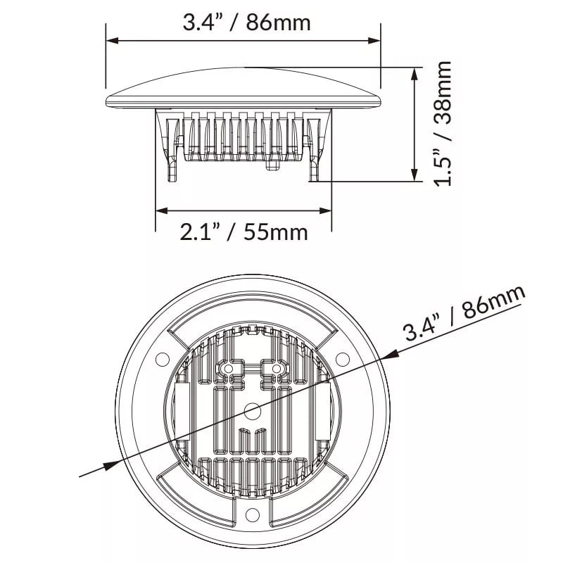 12V 3.4inch LED Under Cabinet Light Dimmable Pure White Image 4