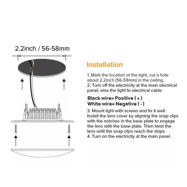 12V 3.4inch LED Under Cabinet Light Dimmable Pure White Image 6