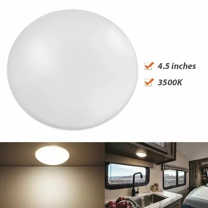 12V DC 4.5inch LED Mushroom Light Dome Ceiling Light 350lumens Daylight Image 1