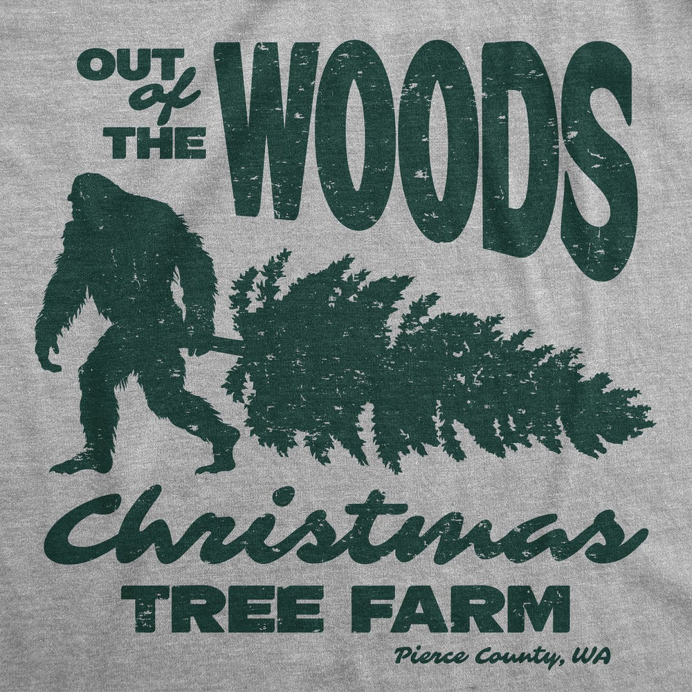 Mens Funny T Shirts Out Of The Woods Christmas Tree Farm Sarcastic Xmas Graphic Tee For Men Image 2