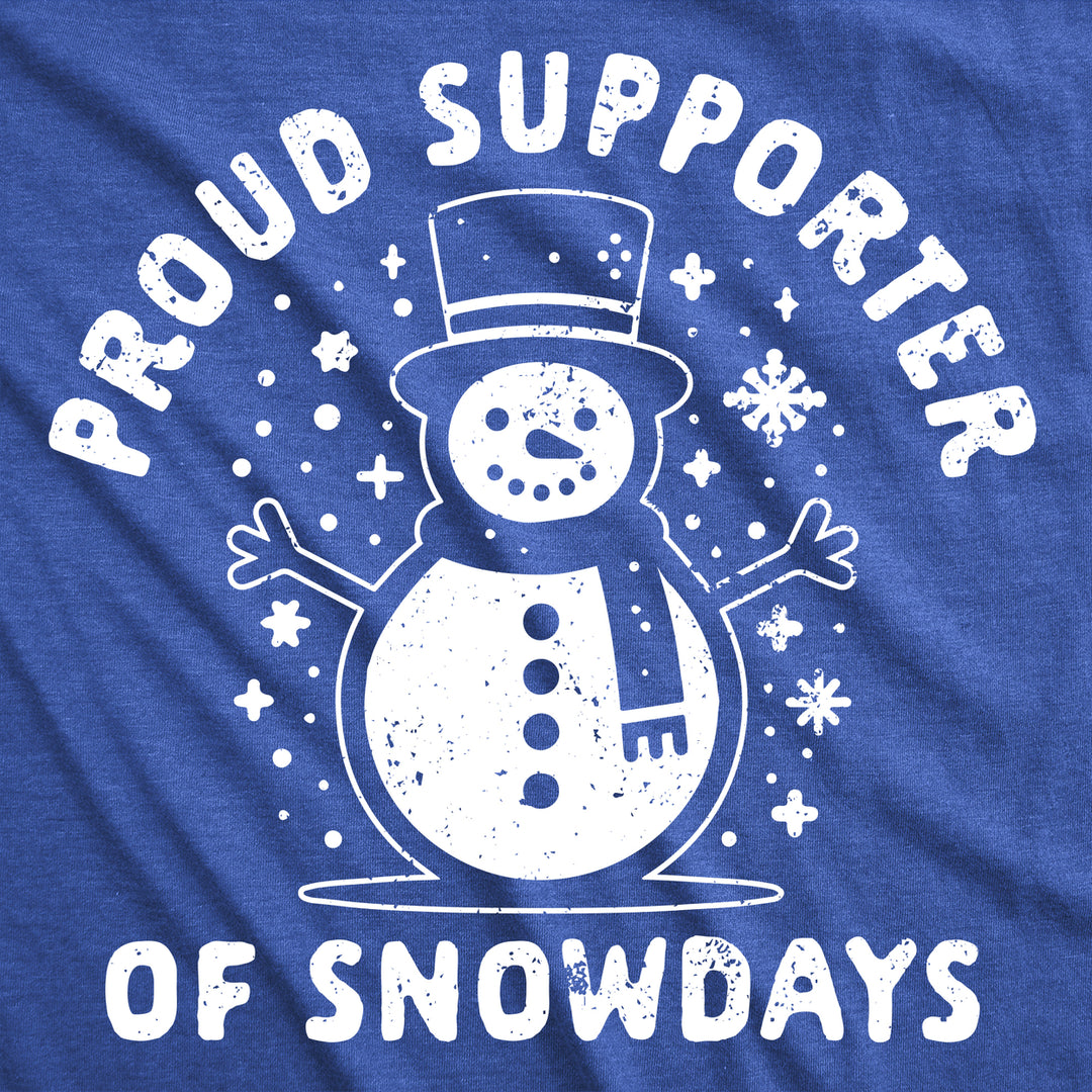 Youth Funny T Shirts Proud Supporter Of Snowdays Sarcastic Winter Season Novelty Tee For Kids Image 2