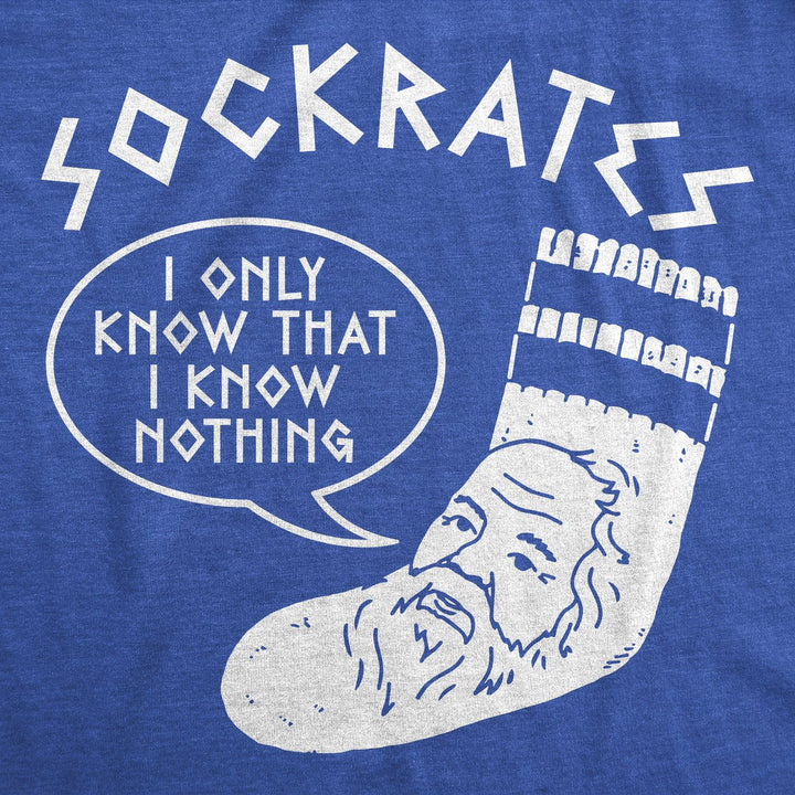 Mens Funny T Shirts Sockrates I Only Know That I Know Nothing Sarcastic Graphic Novelty Tee For Men Image 2