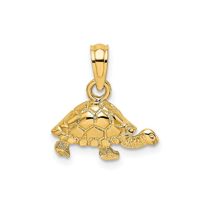 10K Yellow Gold Turtle Charm Pendant (NO CHAIN) Image 1