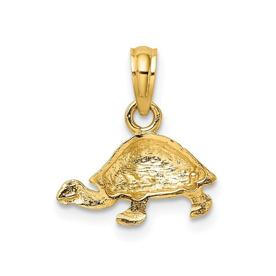 10K Yellow Gold Turtle Charm Pendant (NO CHAIN) Image 3