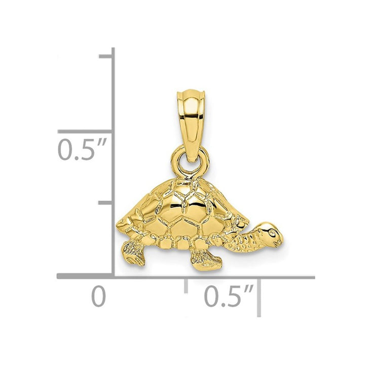 10K Yellow Gold Turtle Charm Pendant (NO CHAIN) Image 4