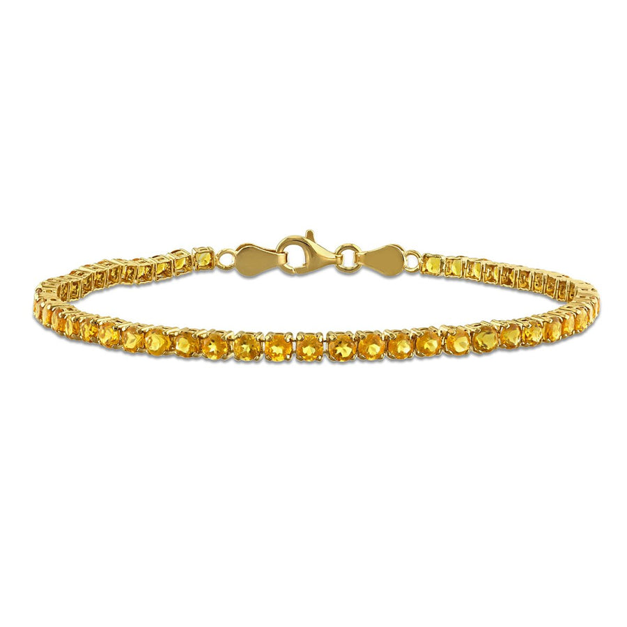 4.08 Carat (ctw) Madeira Citrine Tennis Bracelet in Yellow Sterling Silver Image 1