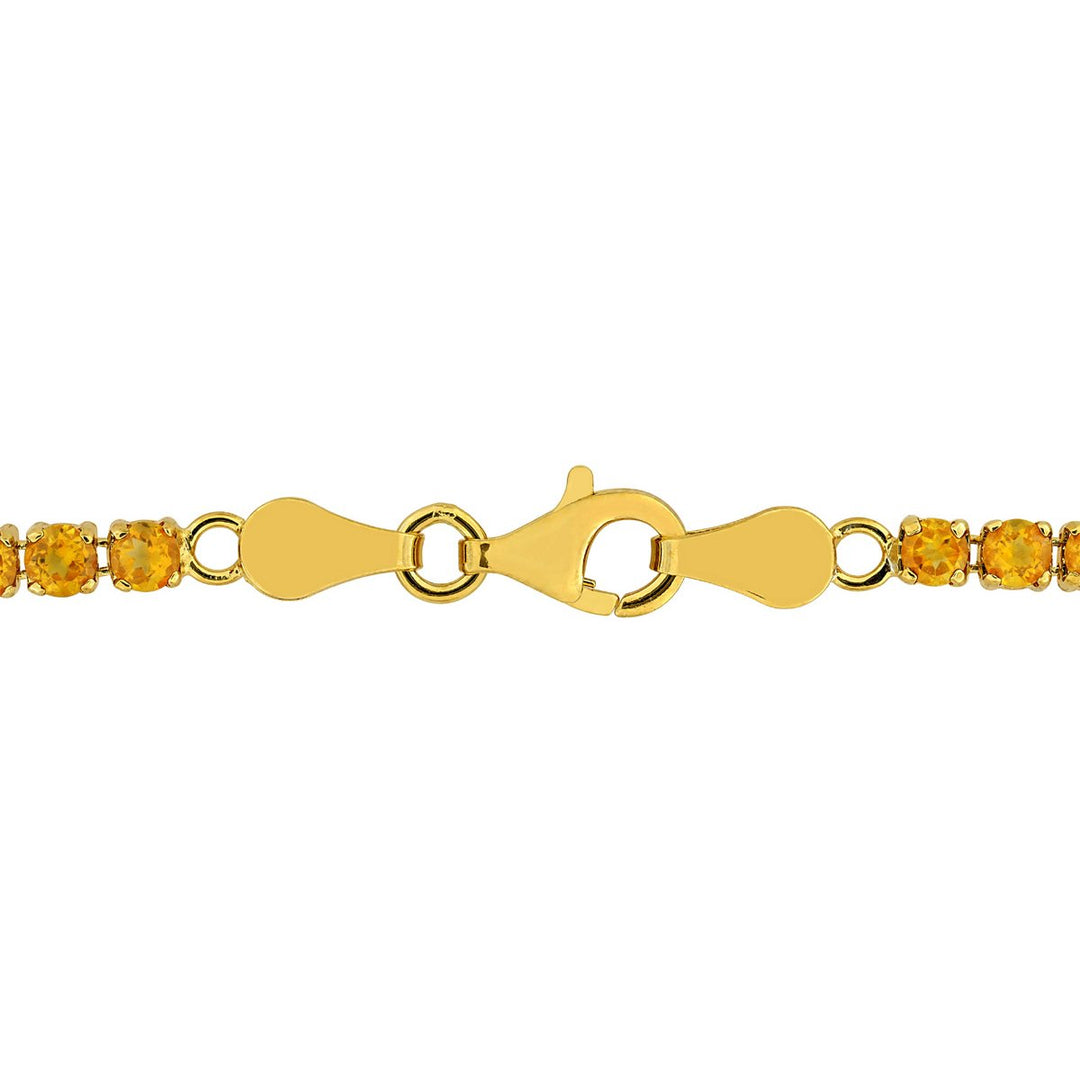 4.08 Carat (ctw) Madeira Citrine Tennis Bracelet in Yellow Sterling Silver Image 3