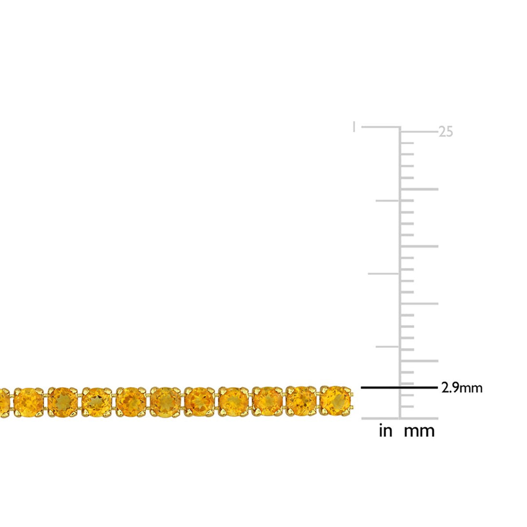4.08 Carat (ctw) Madeira Citrine Tennis Bracelet in Yellow Sterling Silver Image 4
