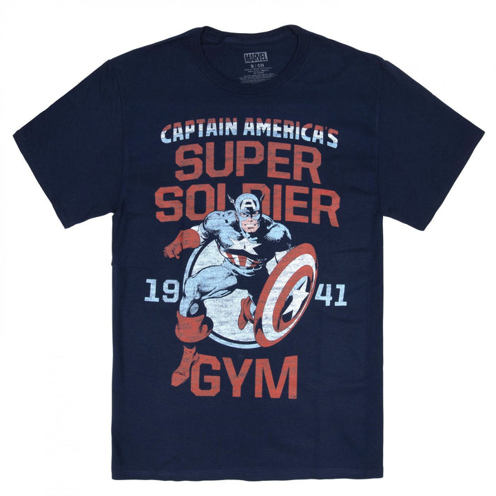 Marvel Captain America Super Soldier Gym Est. 1941 T-Shirt Image 1