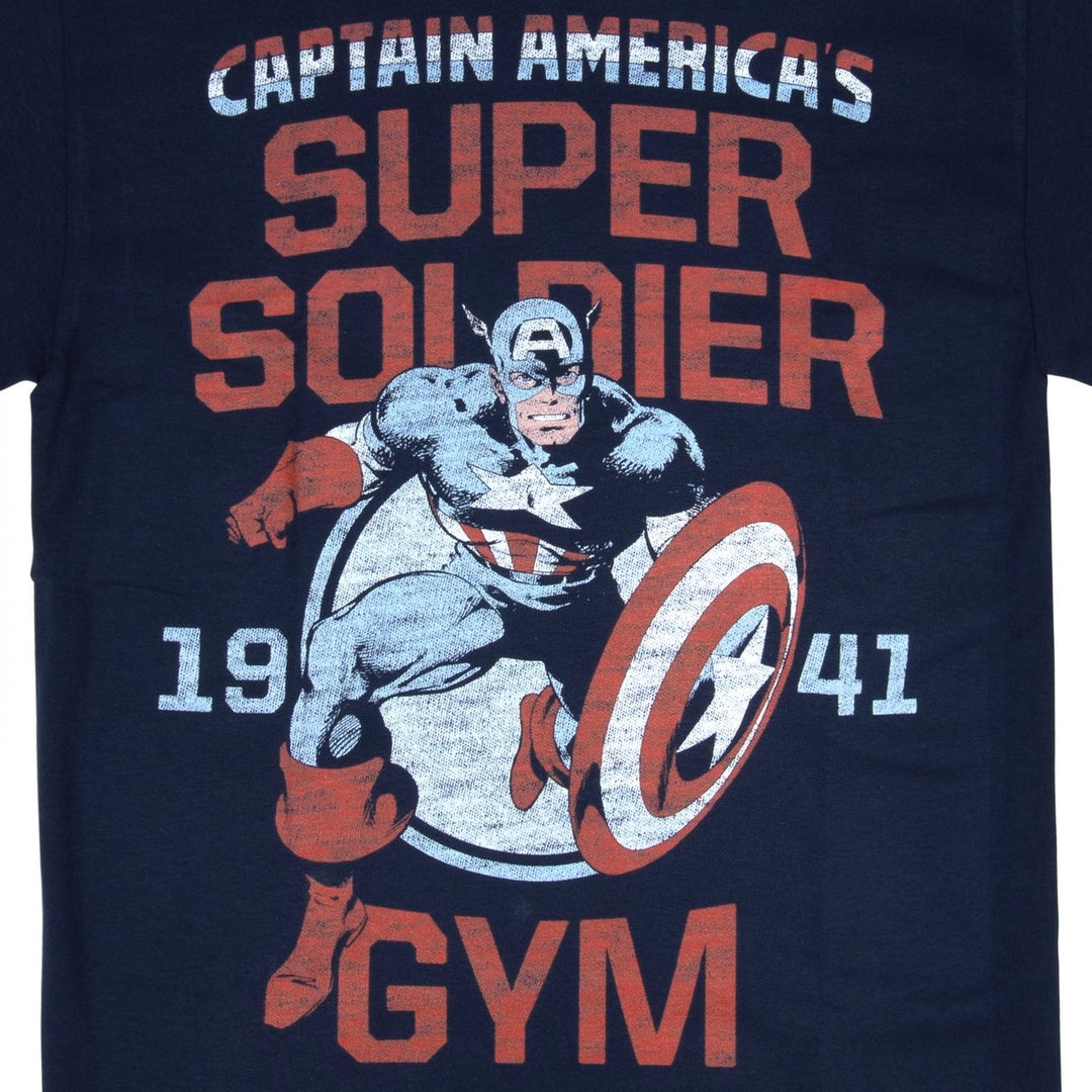 Marvel Captain America Super Soldier Gym Est. 1941 T-Shirt Image 2