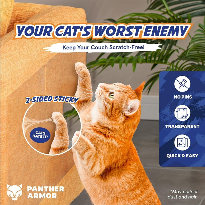 Panther Armor Cat Scratch Protector  10 Sheets (5 XL 5 Large) Double-Sided Sticky Tape Image 4