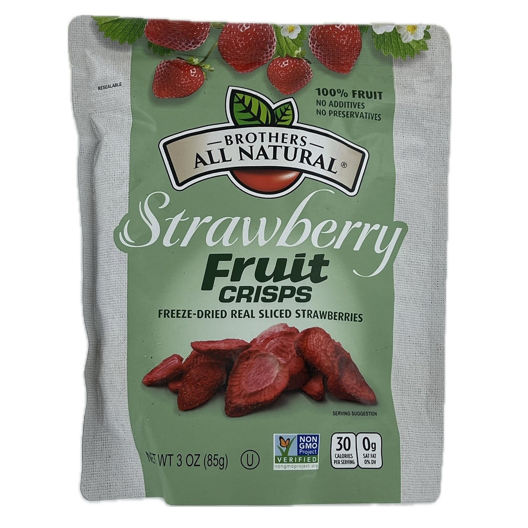 Brothers All Natural Freeze-Dried Strawberry Fruit Crisps 3 Ounce Image 1