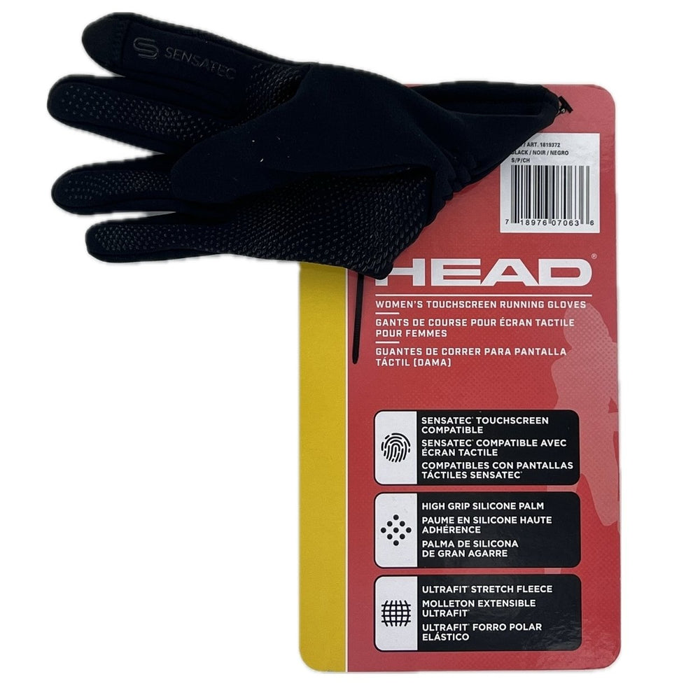 Head Womens Touchscreen Running Gloves 1 Pair Small (Black) Image 2