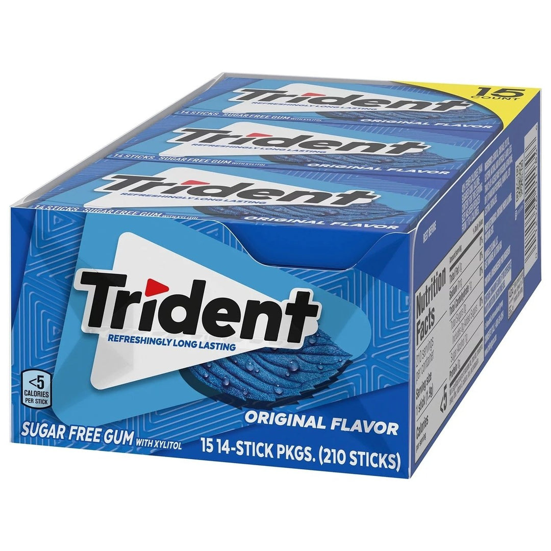 Trident Original Sugar-Free Gum (15 Pack) Image 3