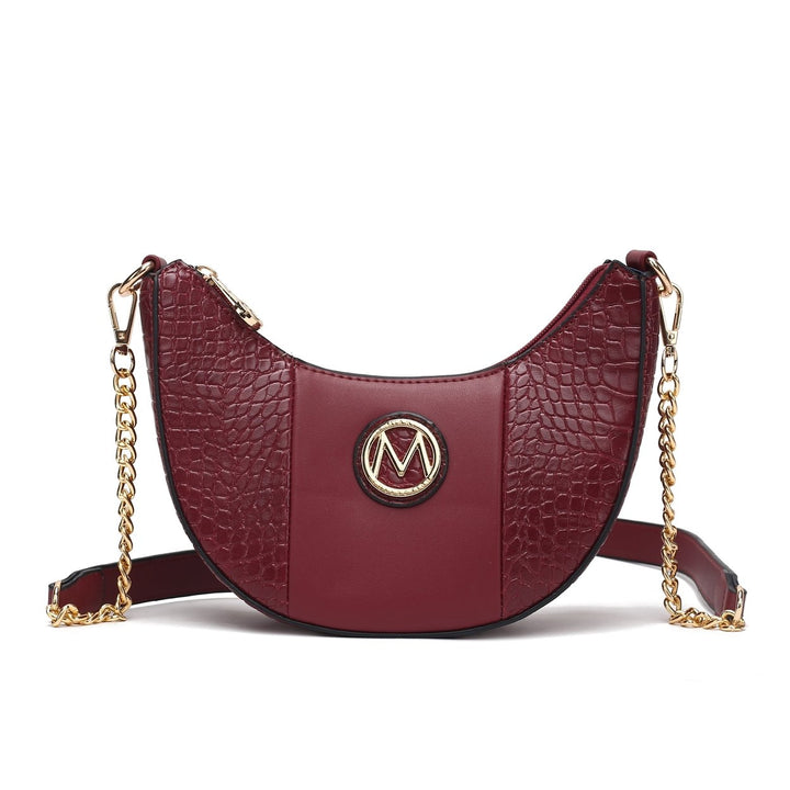 MKFCollection Amira Embossed Crossbody Bag - Vegan Leather Designer Handbag Image 1