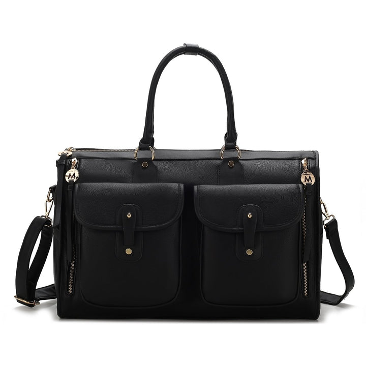 MKFCollection Genevieve Weekender Bag - Vegan Leather Designer Handbag Image 3