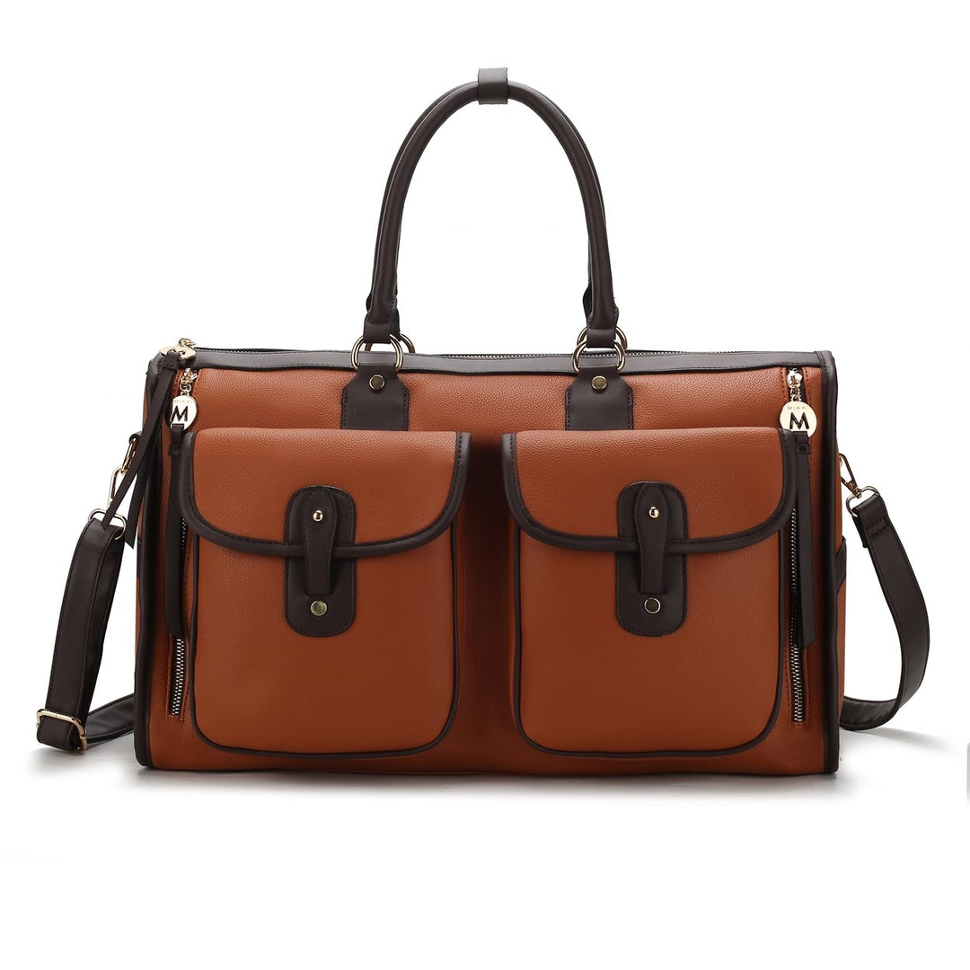 MKFCollection Genevieve Weekender Bag - Vegan Leather Designer Handbag Image 4