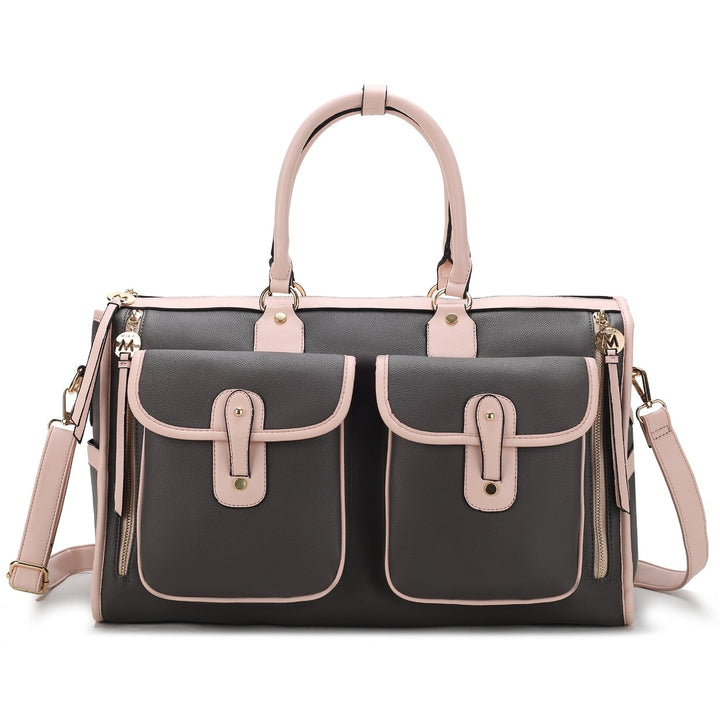 MKFCollection Genevieve Weekender Bag - Vegan Leather Designer Handbag Image 4