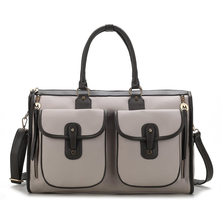 MKFCollection Genevieve Weekender Bag - Vegan Leather Designer Handbag Image 1