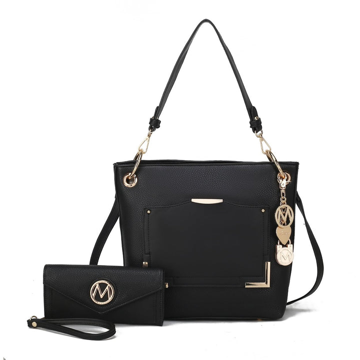 MKFCollection Grace Shoulder Bag and Set - Vegan Leather Designer Handbag Image 1