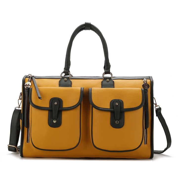 MKFCollection Genevieve Weekender Bag - Vegan Leather Designer Handbag Image 8