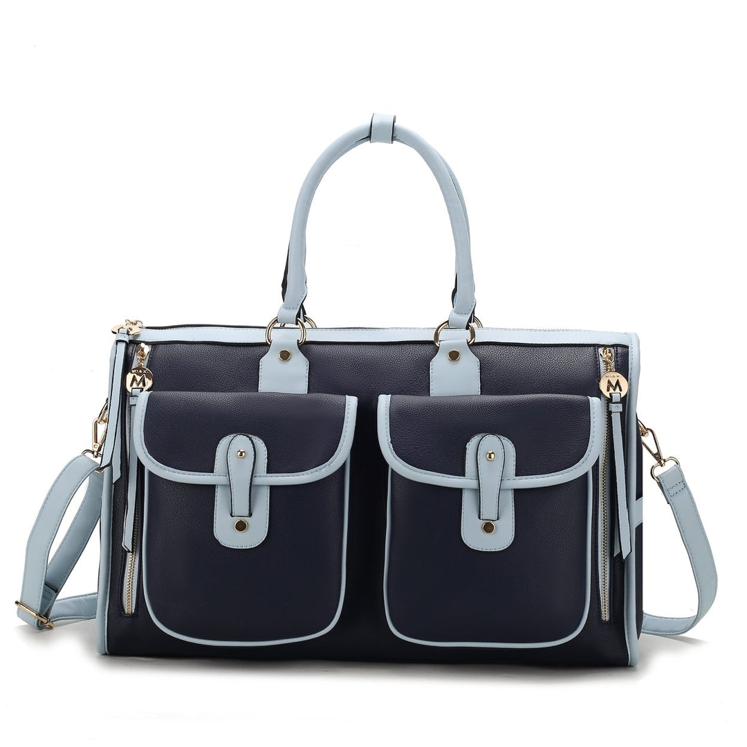 MKFCollection Genevieve Weekender Bag - Vegan Leather Designer Handbag Image 9