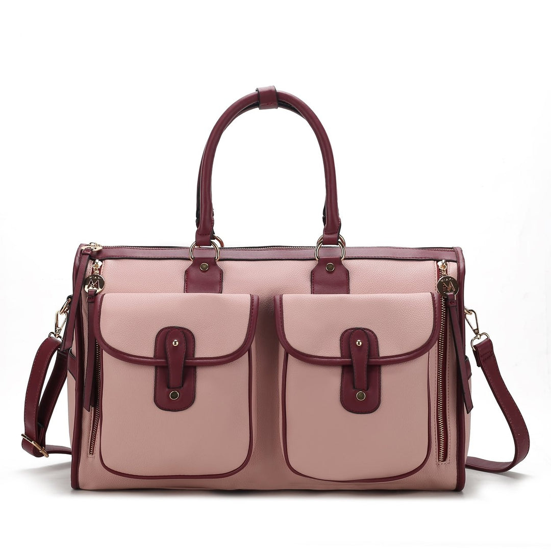 MKFCollection Genevieve Weekender Bag - Vegan Leather Designer Handbag Image 10