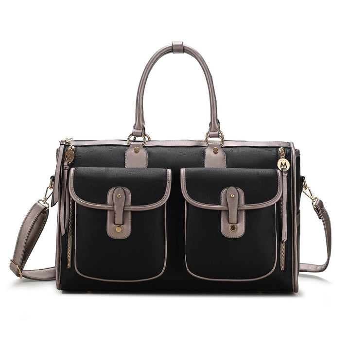 MKFCollection Genevieve Weekender Bag - Vegan Leather Designer Handbag Image 1