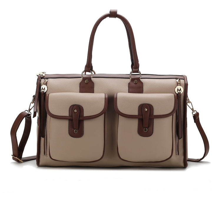 MKFCollection Genevieve Weekender Bag - Vegan Leather Designer Handbag Image 1