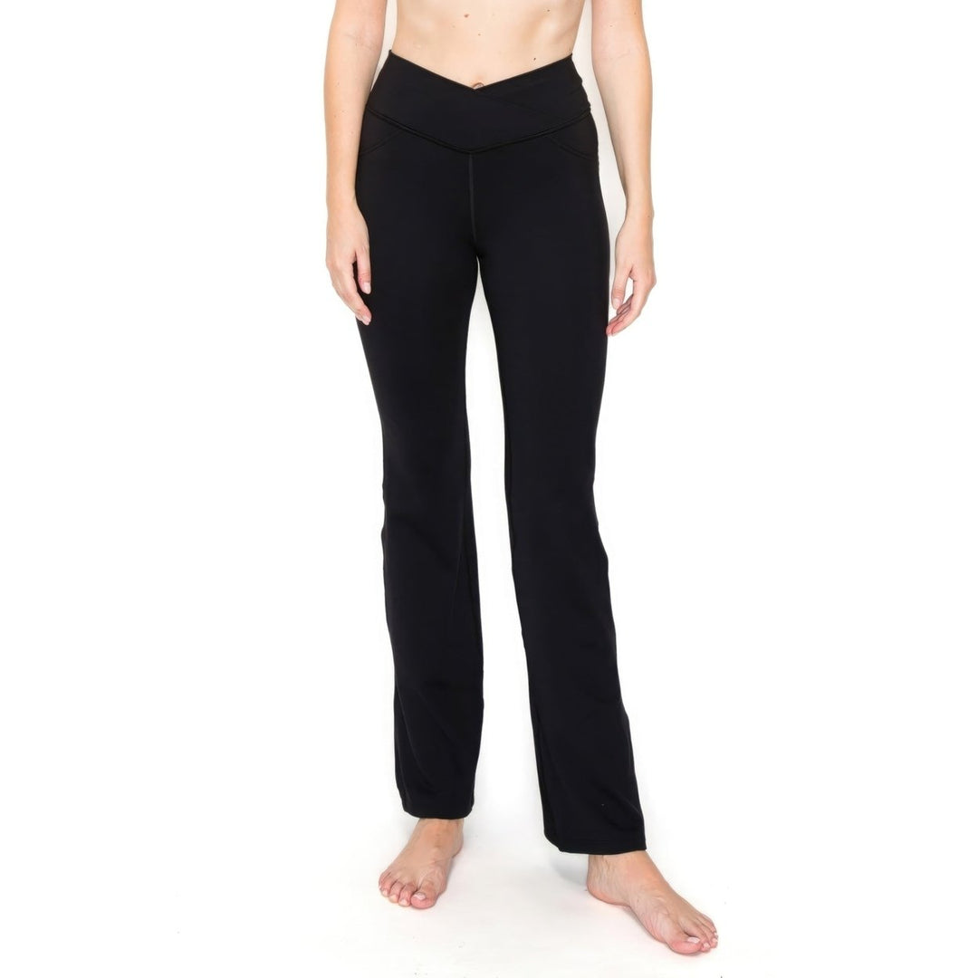 V-waist Mini Flare Yoga Pants Image 1