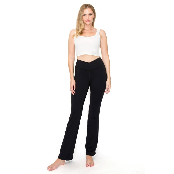 V-waist Mini Flare Yoga Pants Image 2