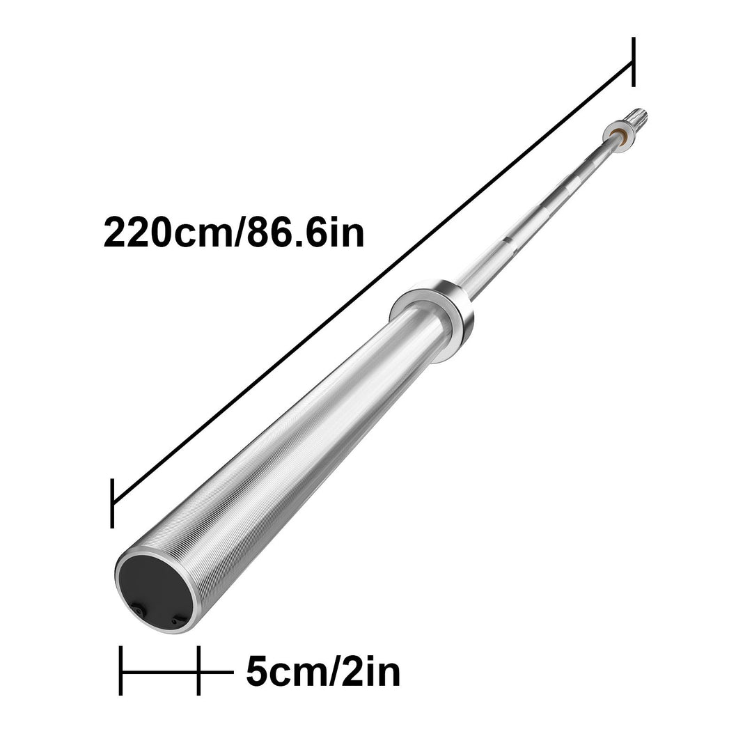 Carbon Steel Barbell Bar Bench Press Bar with Bearings 7FT Straight Rod Weight Bar 1000lbs Max Load Capacity Home Gym Image 6